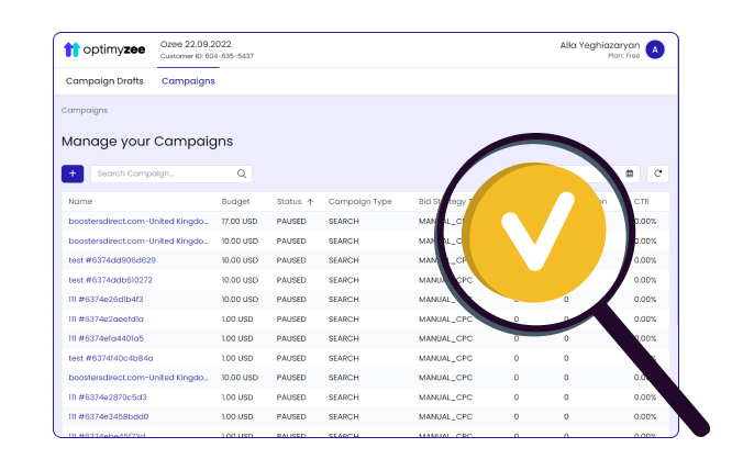 Search Campaign Validation